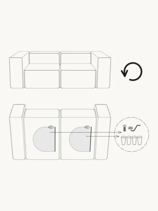 Bank Hunter (2-zits) van gerecycled leer