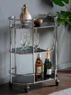 Bar cart Beauchamp van edelstaal