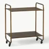 Bar cart Morris met wieltjes