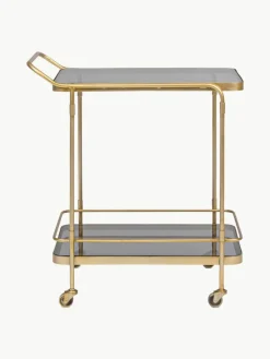 Bar cart Orabel met glazen tafelbladen
