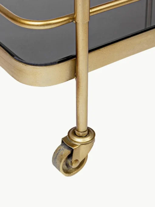 Bar cart Orabel met glazen tafelbladen