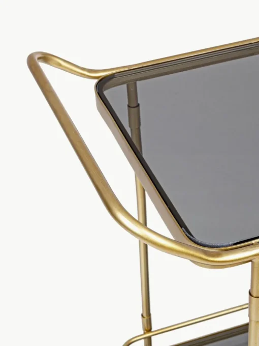 Bar cart Orabel met glazen tafelbladen