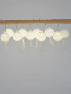 Batterij-aangedreven LED lichtslinger Jolly Tassel, 185 cm
