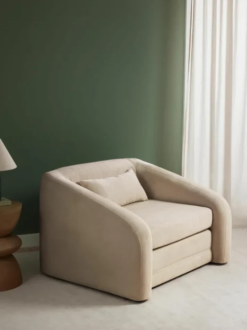 Beige slaapfauteuil Eliot