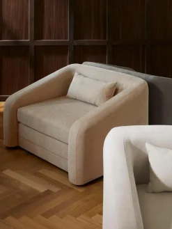 Beige slaapfauteuil Eliot
