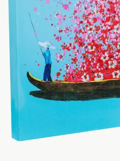 Beschilderd canvas print Flower Boat