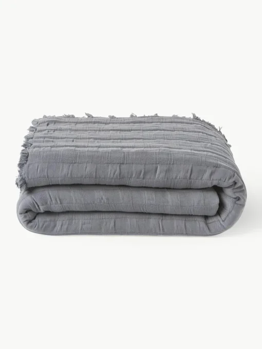 Bethany mousseline sprei met franjes