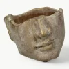 Betonnen plantenpot Face met antieke afwerking