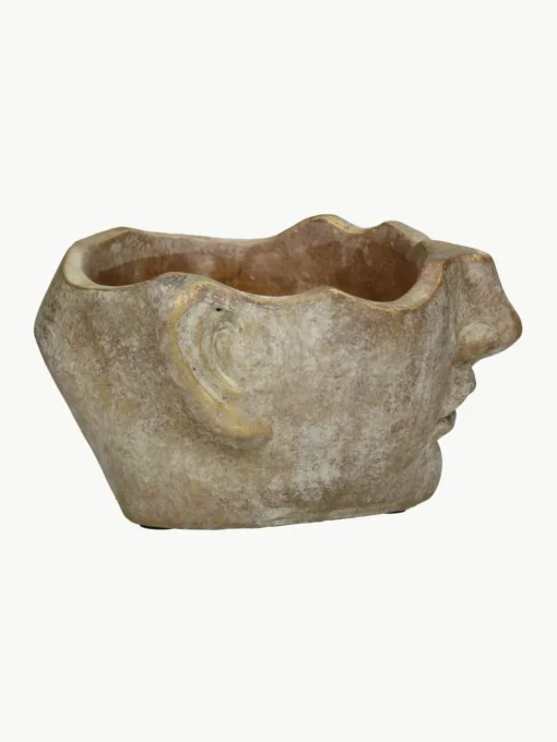 Betonnen plantenpot Face met antieke afwerking