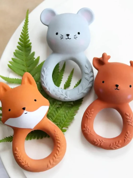 Bijtring Fox van natuurlijk rubber
