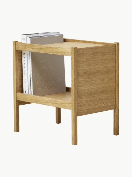 Bijzettafel Journal van eikenhout
