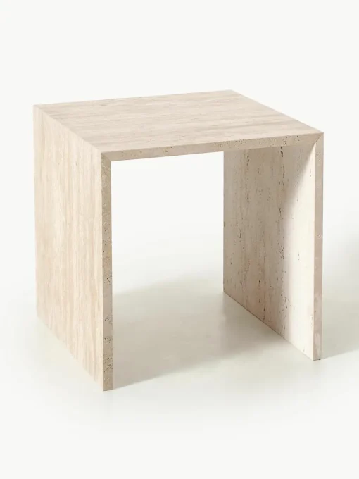 Bijzettafel Varu uit travertijn, 2-delig