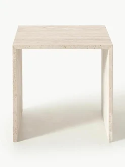 Bijzettafel Varu uit travertijn, 2-delig