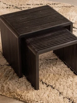 Bijzettafel Willa van teakhout, 2-delig
