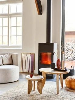 Bijzettafels Ella van mangohout, set van 2