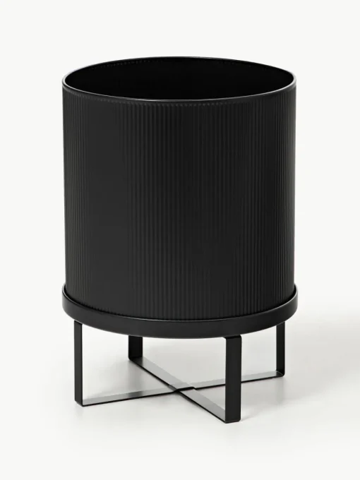 Bloempot Bau met gegroefd oppervlak, H 38 cm