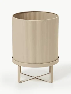 Bloempot Bau met gegroefd oppervlak, H 38 cm