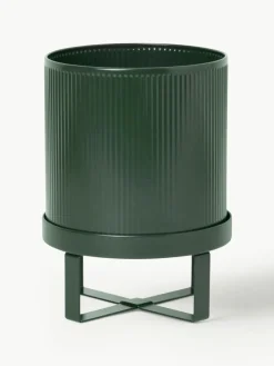Bloempot Bau met gegroefd oppervlak, H 24 cm