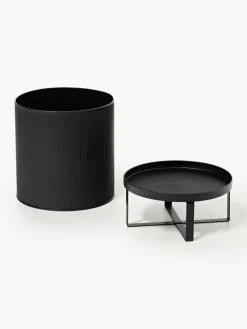 Bloempot Bau met gegroefd oppervlak, H 38 cm