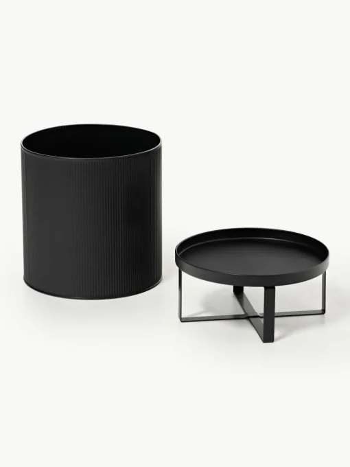 Bloempot Bau met gegroefd oppervlak, H 38 cm