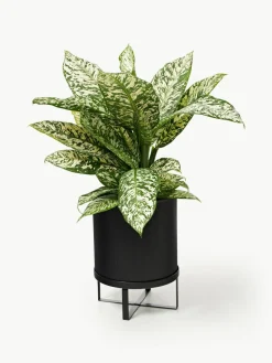 Bloempot Bau met gegroefd oppervlak, H 38 cm