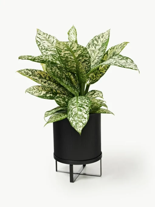Bloempot Bau met gegroefd oppervlak, H 38 cm