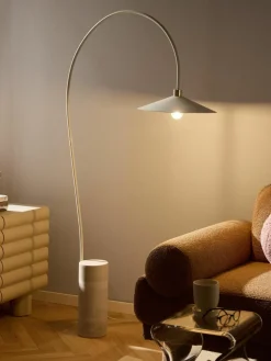 Booglamp Cora met travertijn voet