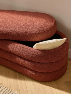 Bouclé bank Alto met opbergruimte
