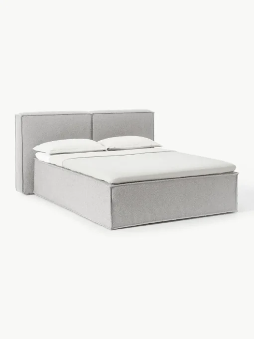 Bouclé boxspring bed Lennon