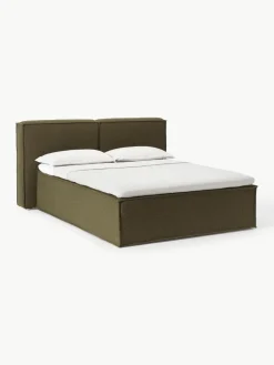 Bouclé boxspring bed Lennon