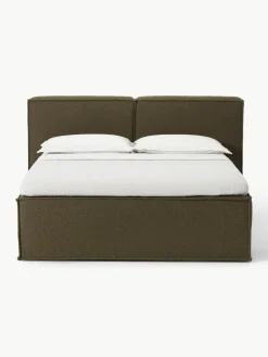 Bouclé boxspring bed Lennon