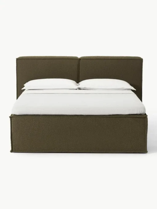 Bouclé boxspring bed Lennon