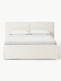 Bouclé boxspring bed Lennon