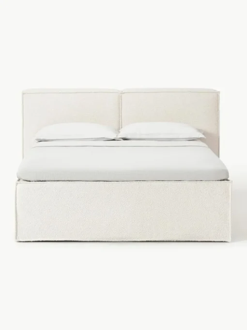Bouclé boxspring bed Lennon
