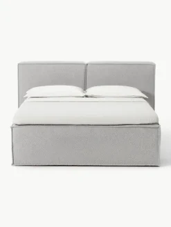 Bouclé boxspring bed Lennon