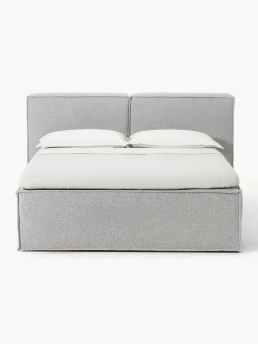 Bouclé boxspring bed Lennon