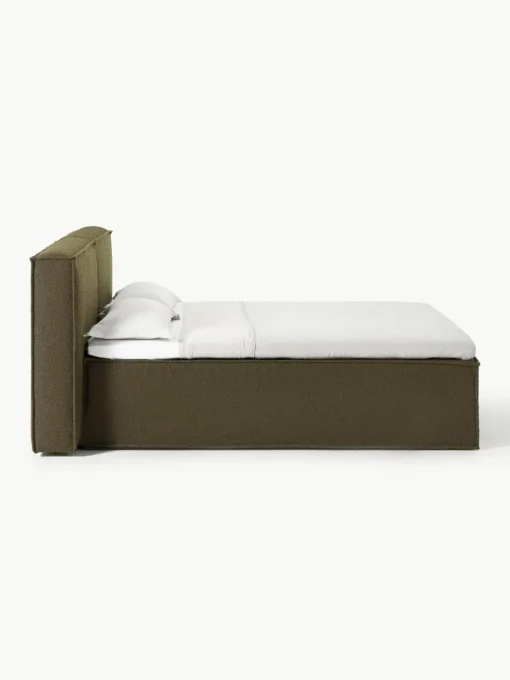 Bouclé boxspring bed Lennon