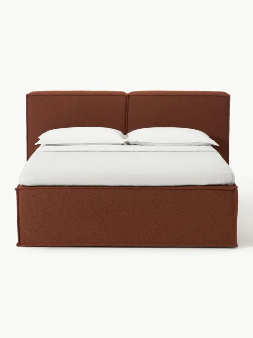 Bouclé boxspring bed Lennon
