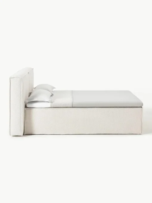 Bouclé boxspring bed Lennon