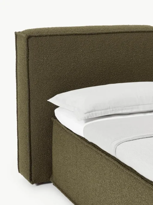 Bouclé boxspring bed Lennon