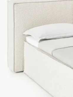 Bouclé boxspring bed Lennon