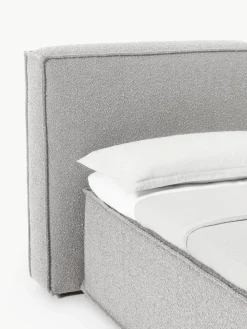 Bouclé boxspring bed Lennon