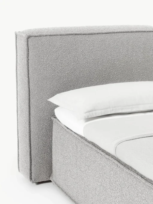 Bouclé boxspring bed Lennon