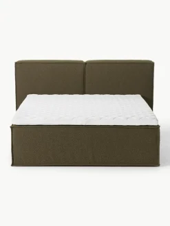 Bouclé boxspring bed Lennon