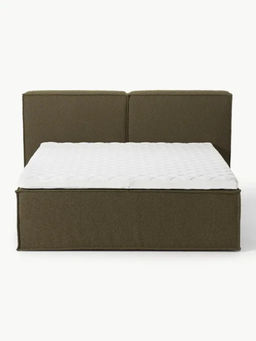 Bouclé boxspring bed Lennon
