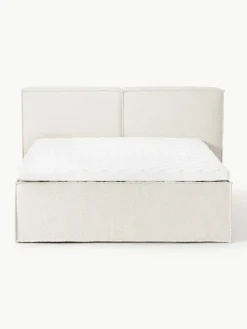 Bouclé boxspring bed Lennon