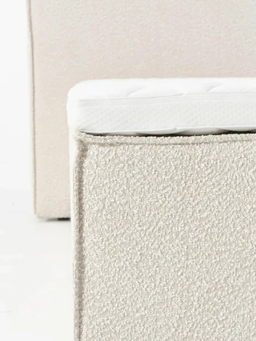 Bouclé boxspring bed Lennon