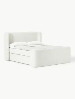 Bouclé boxspring bed Perla