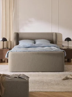 Bouclé boxspring bed Perla