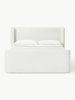 Bouclé boxspring bed Perla